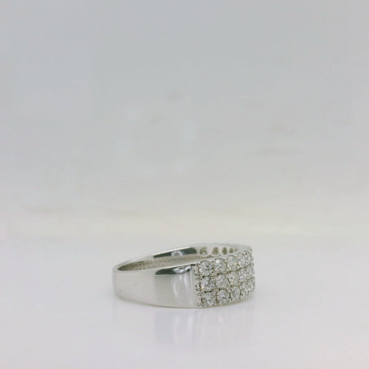 3 Row Diamond Ring