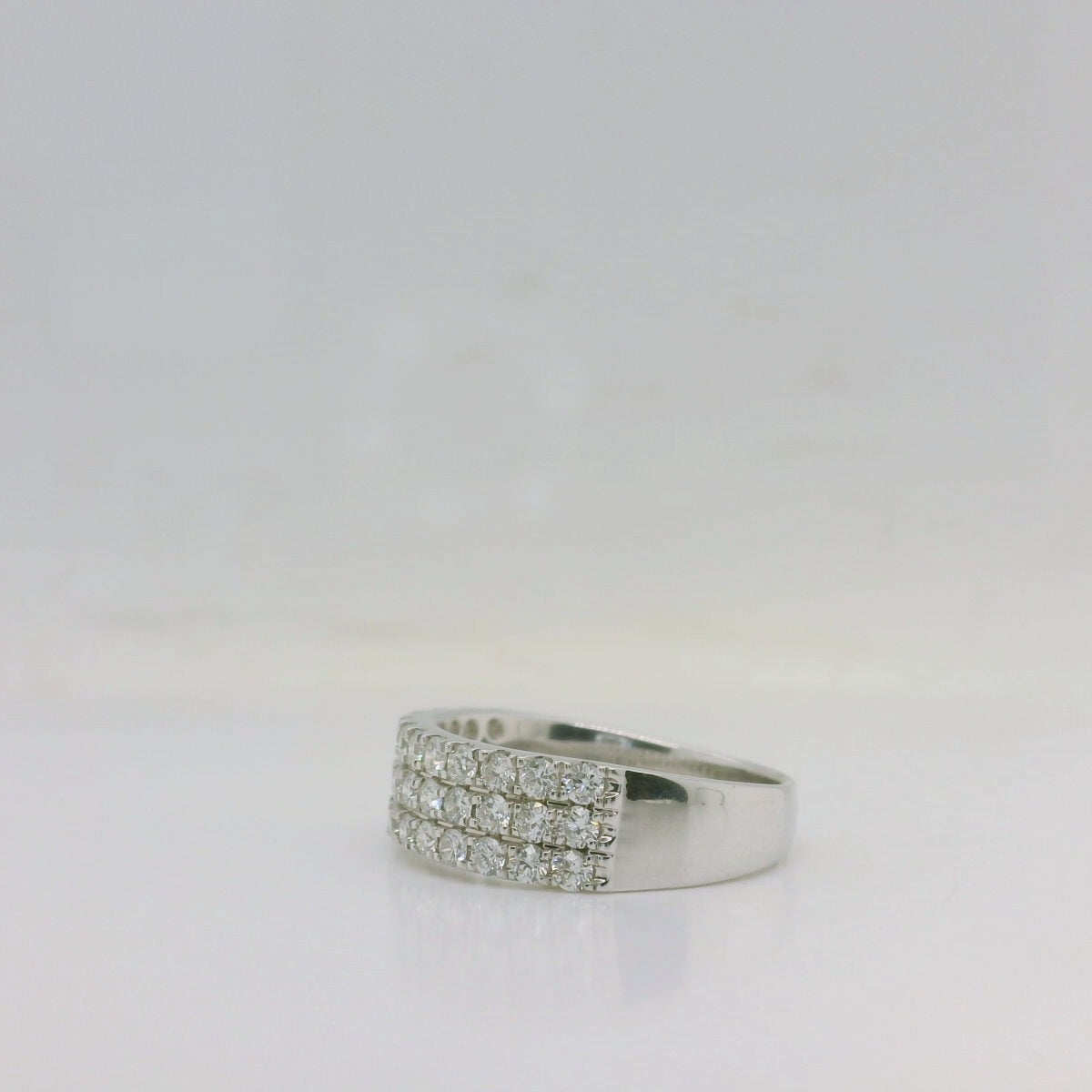 3 Row Diamond Ring