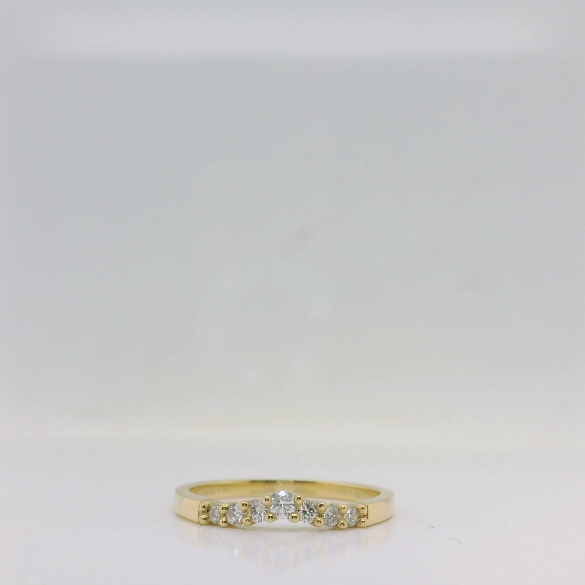 Slight V Diamond Ring