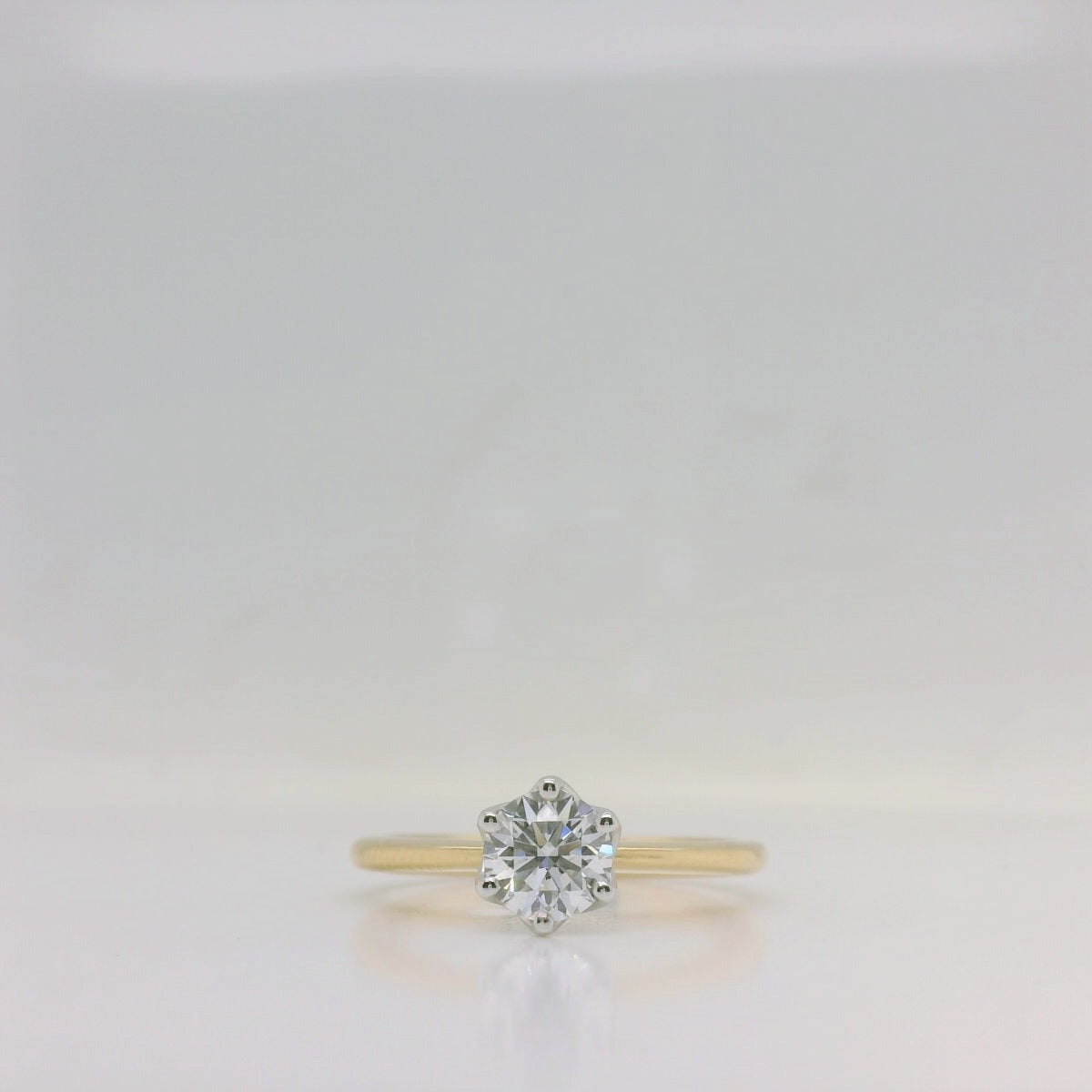 Natural Diamond Tulip Solitaire Ring