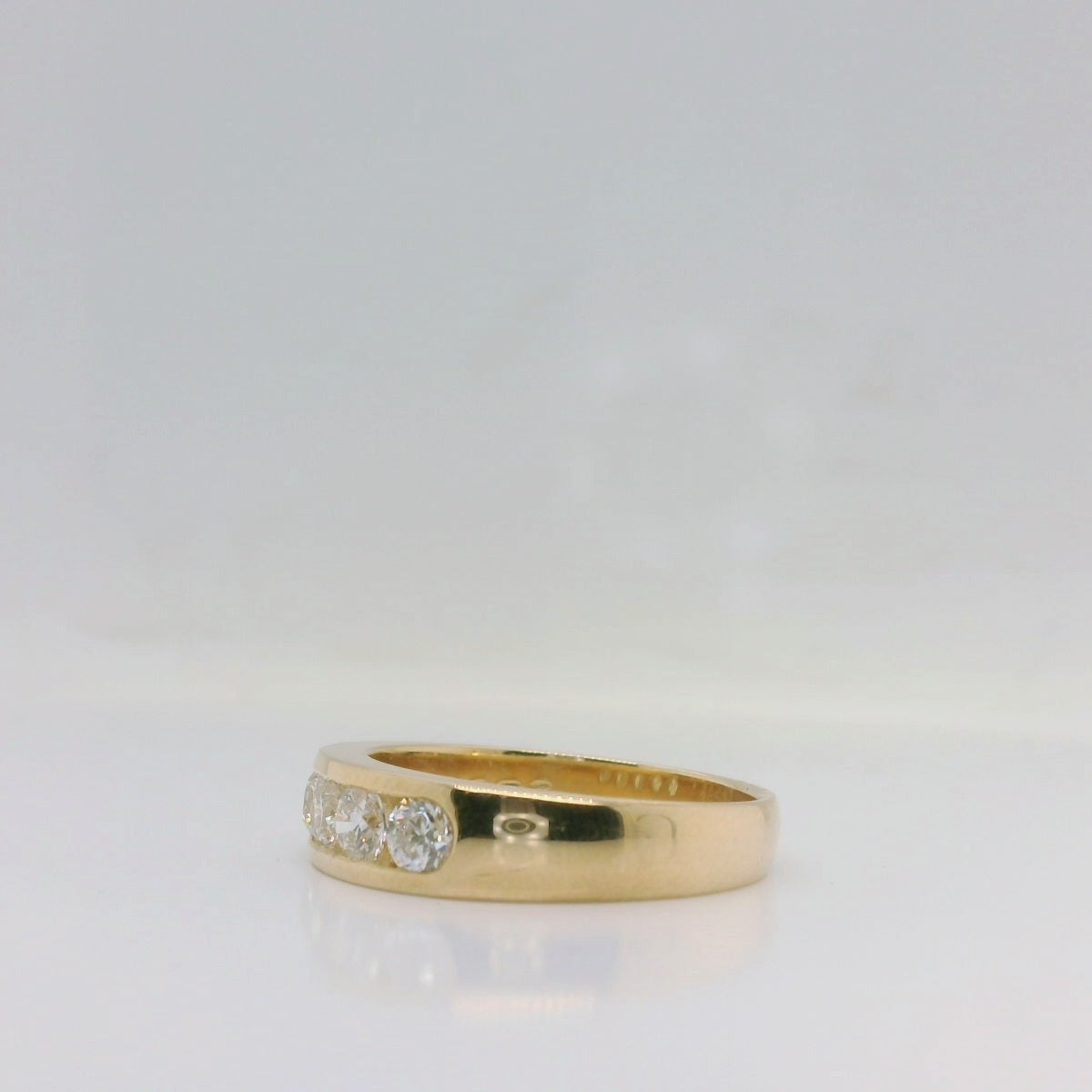 Diamond Set Channel Ring