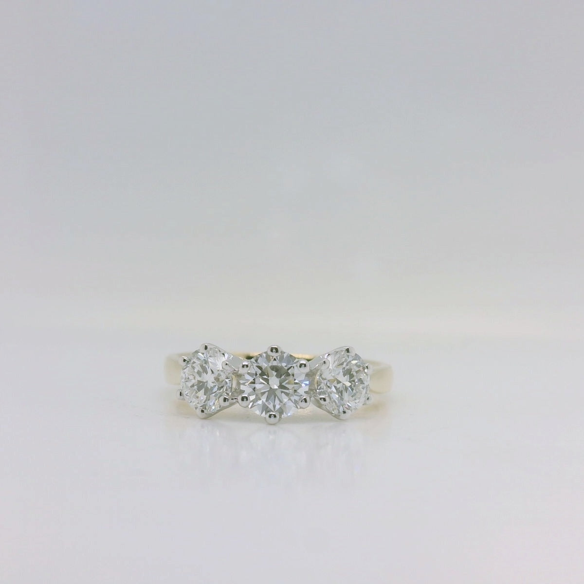 Three Stone Lab Diamond Ring
