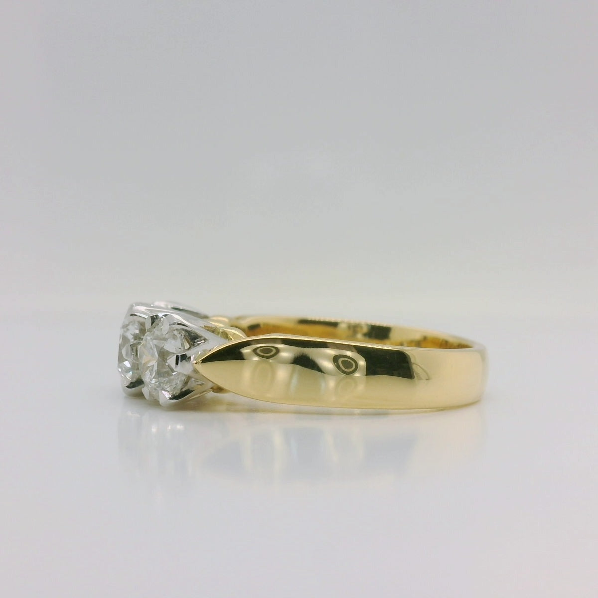 Three Stone Natural Diamond Ring