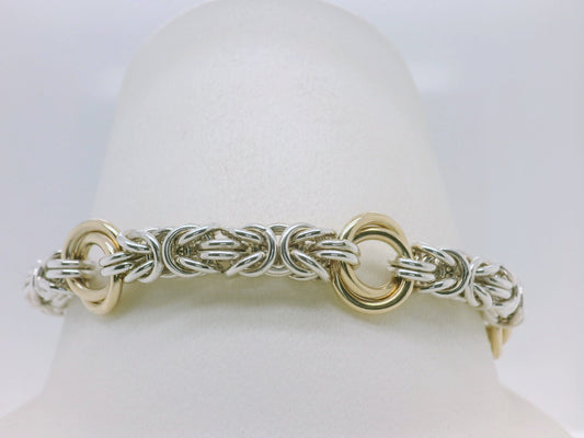 Two-Tone Byzantine Bracelet