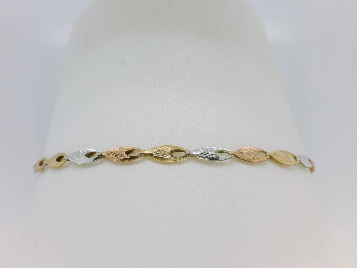 Tri-Tone Faceted Bracelet