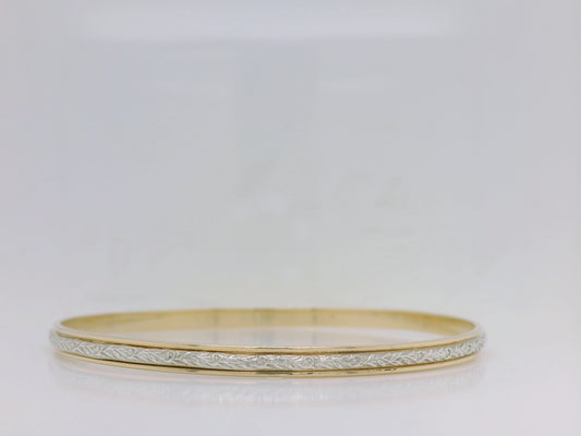 Two-Tone Embosed Bangle