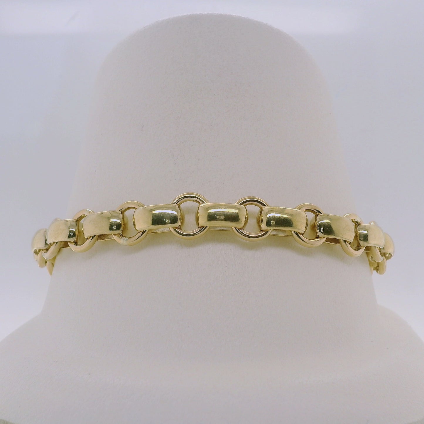 Gold Flat Oval Bracelet