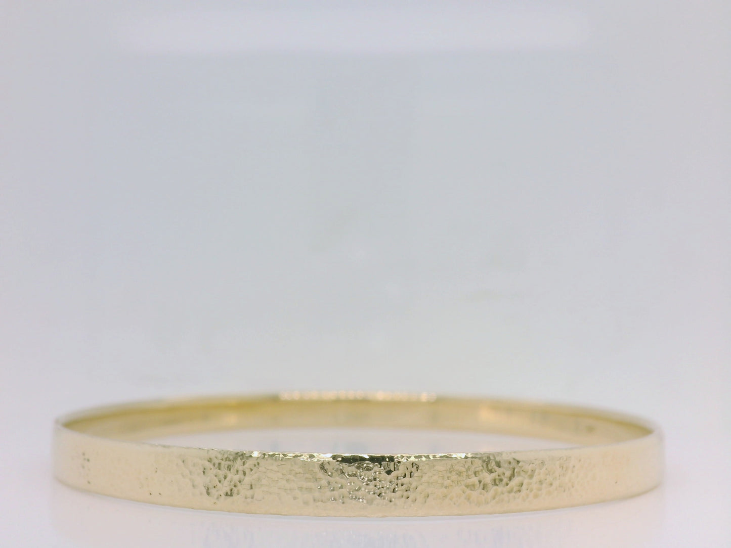 9ct oval flat textured bangle
