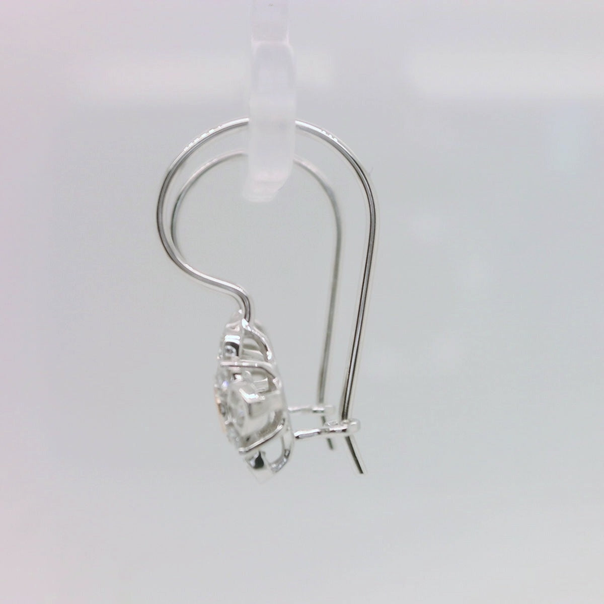 Pink Diamond Cluster Earrings