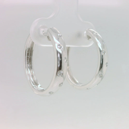 Diamond Set Hoops