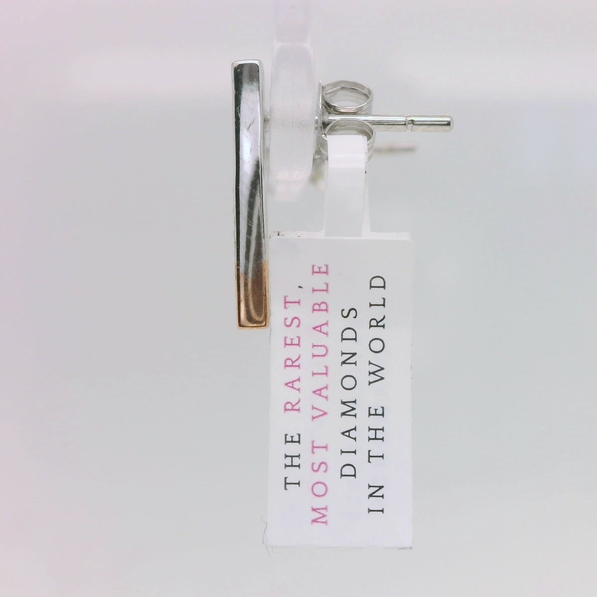 Pink Diamond Bar Studs