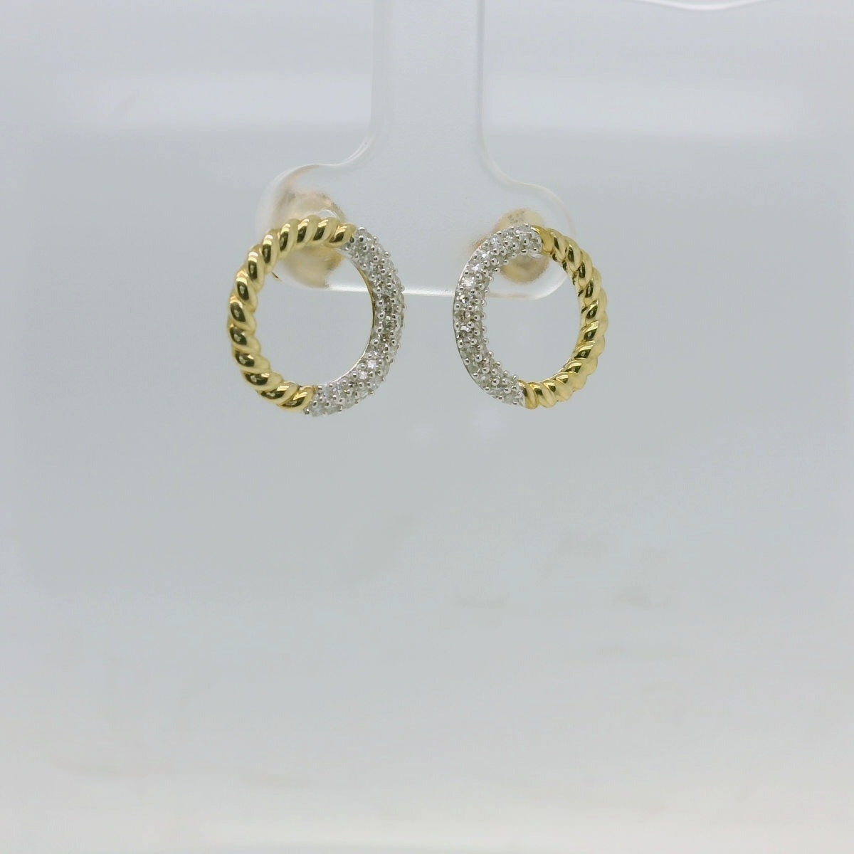 Twisted Circle Diamond Studs