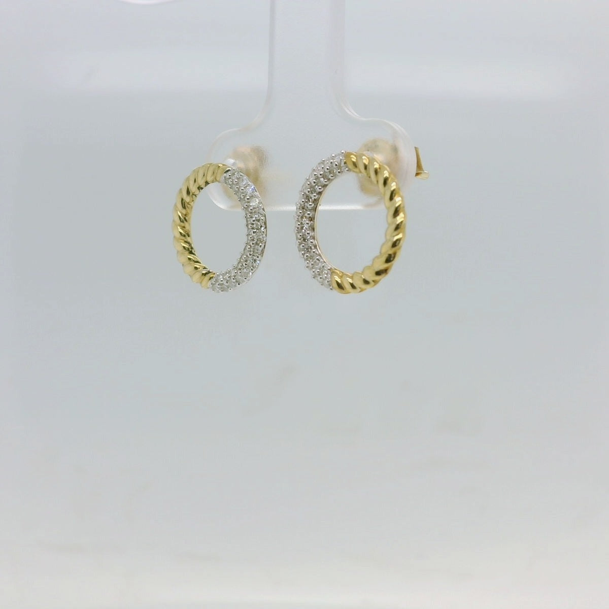 Twisted Circle Diamond Studs