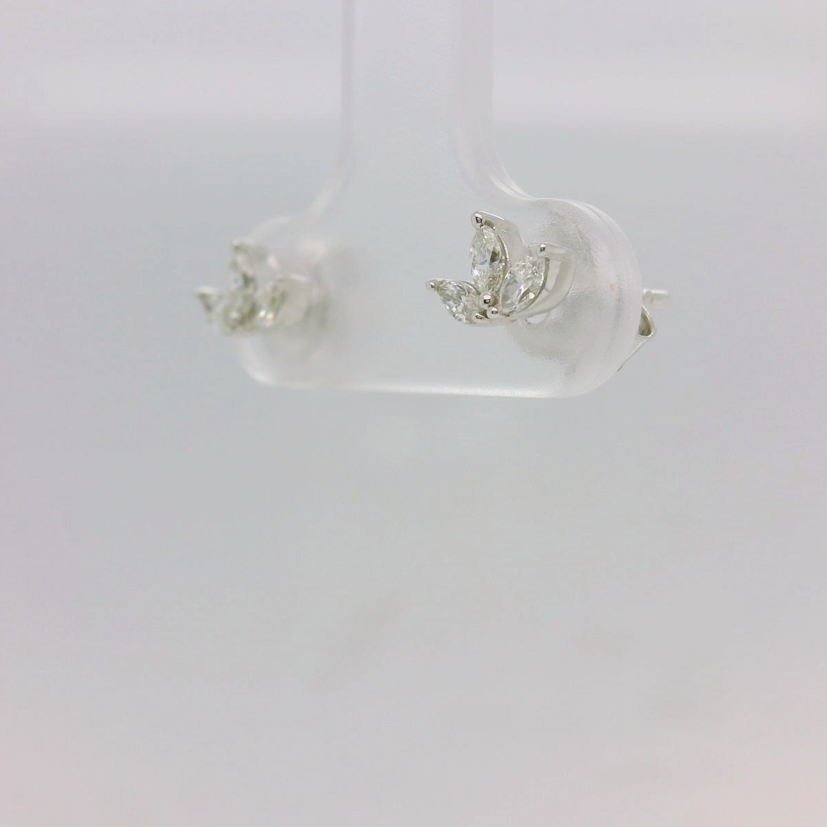 Lily-pad Diamond Studs