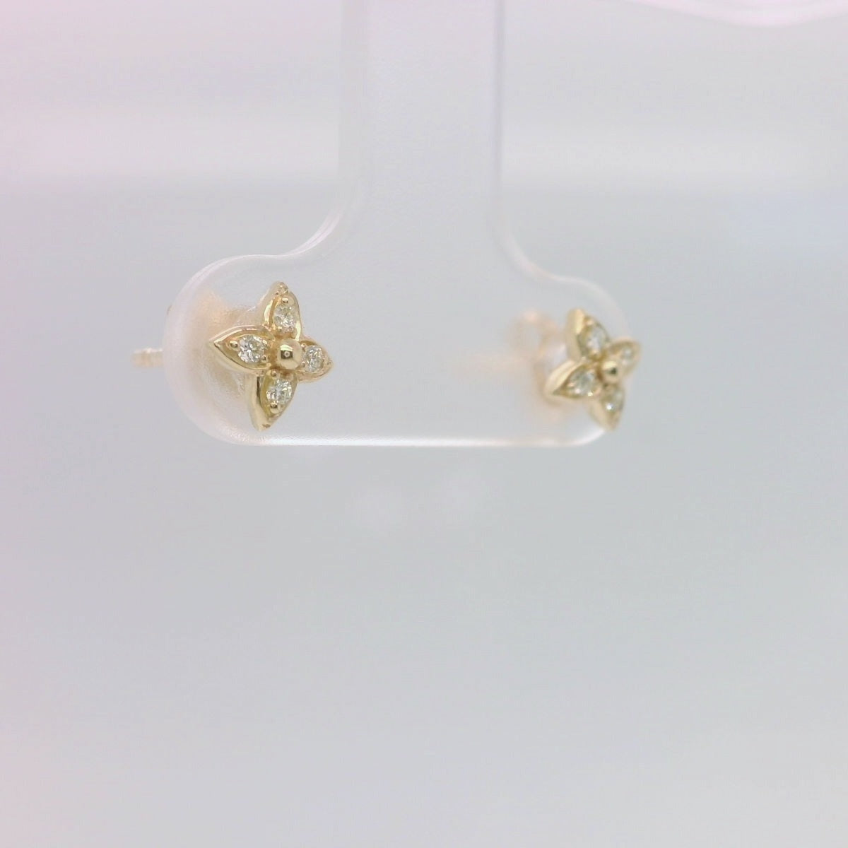 4 Diamond Stud Earrings