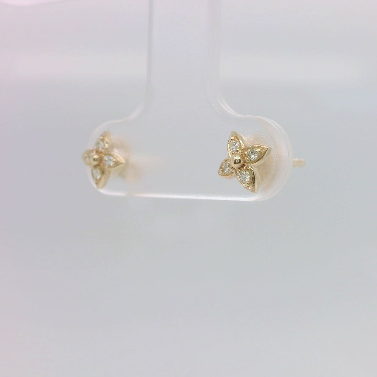4 Diamond Stud Earrings