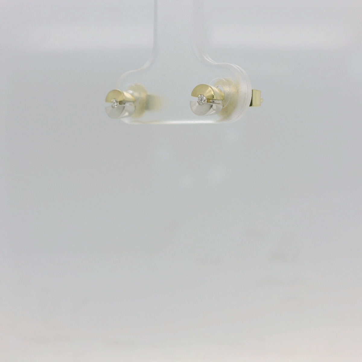 Two-Tone Diamond Studs