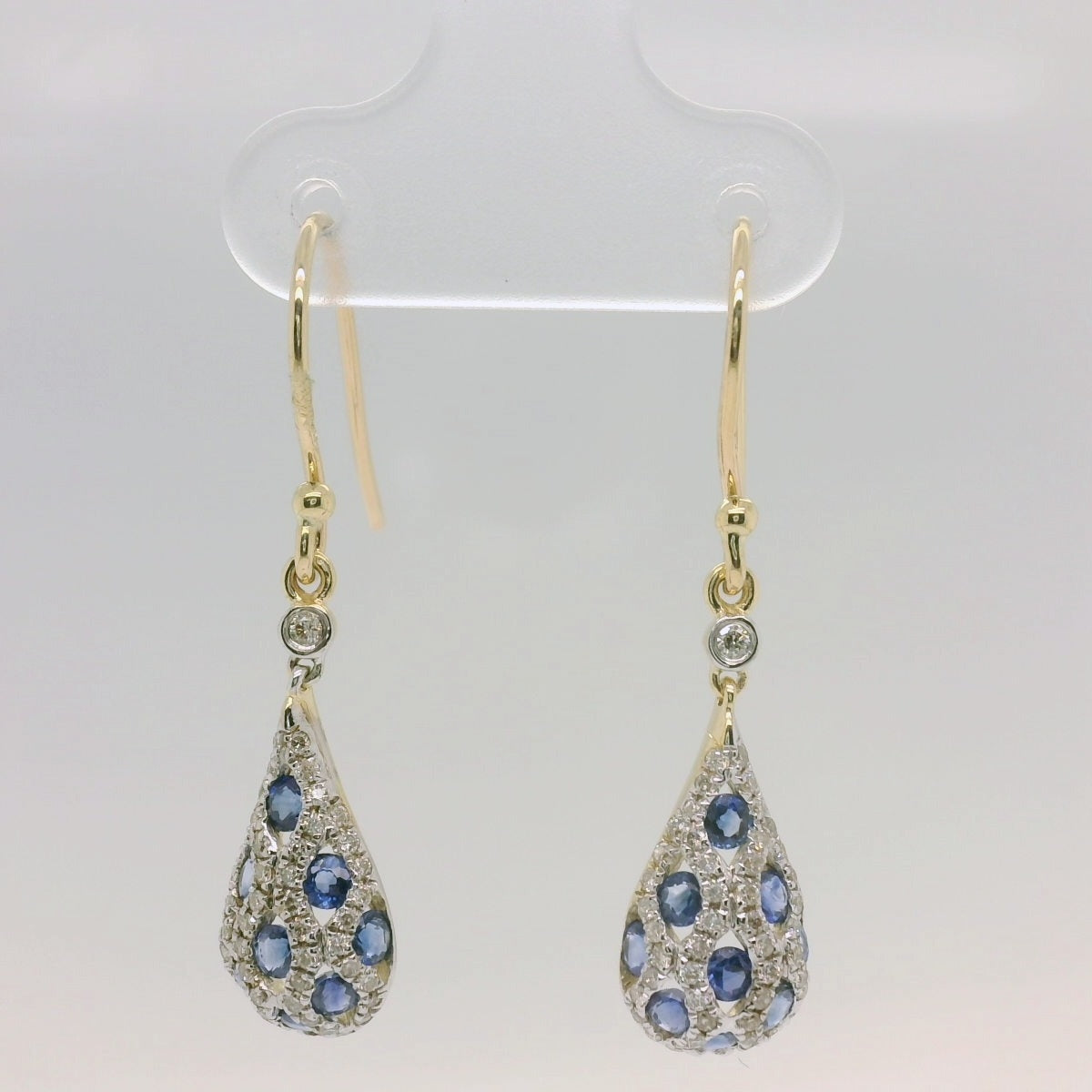 Sapphire & Diamond Drop Earrings