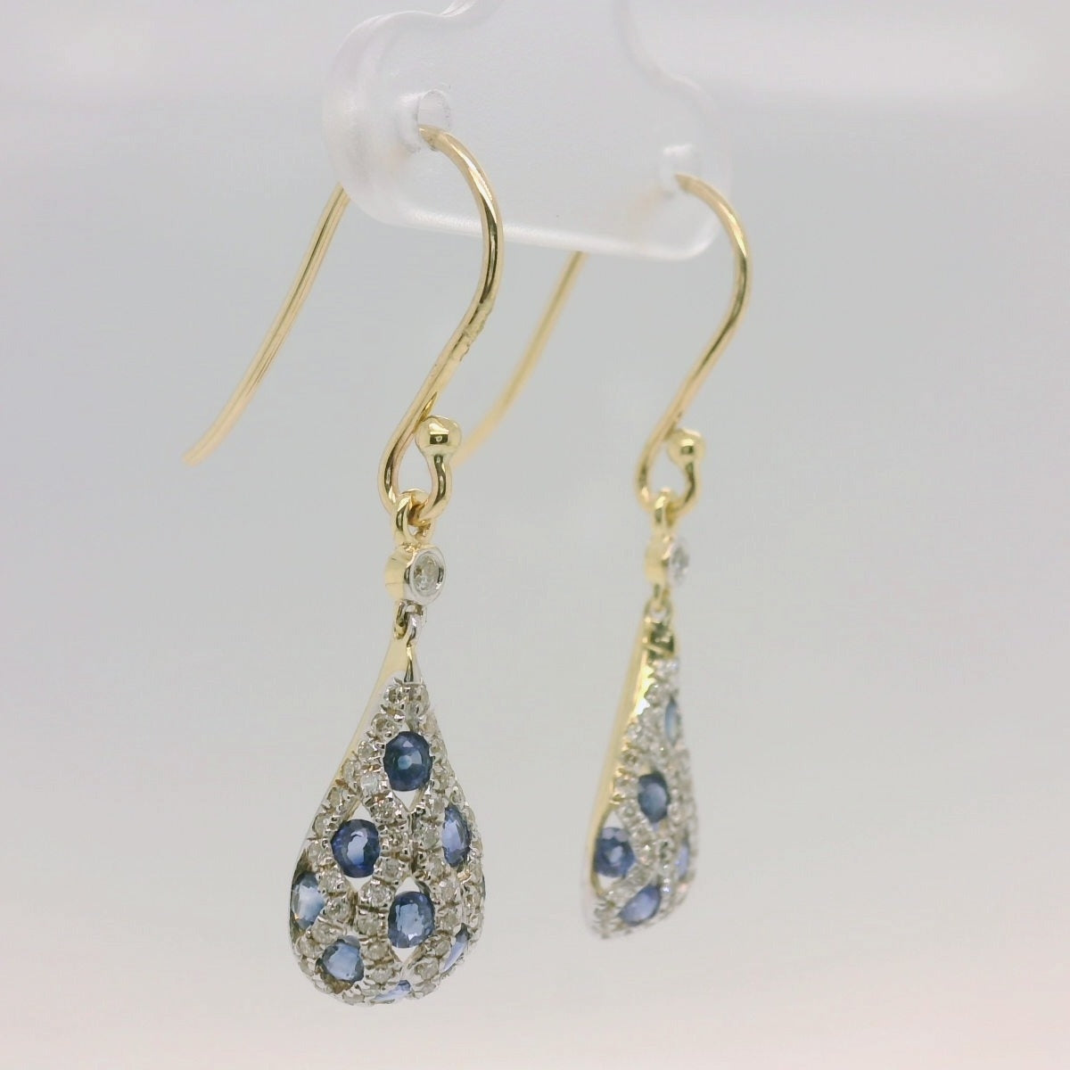 Sapphire & Diamond Drop Earrings