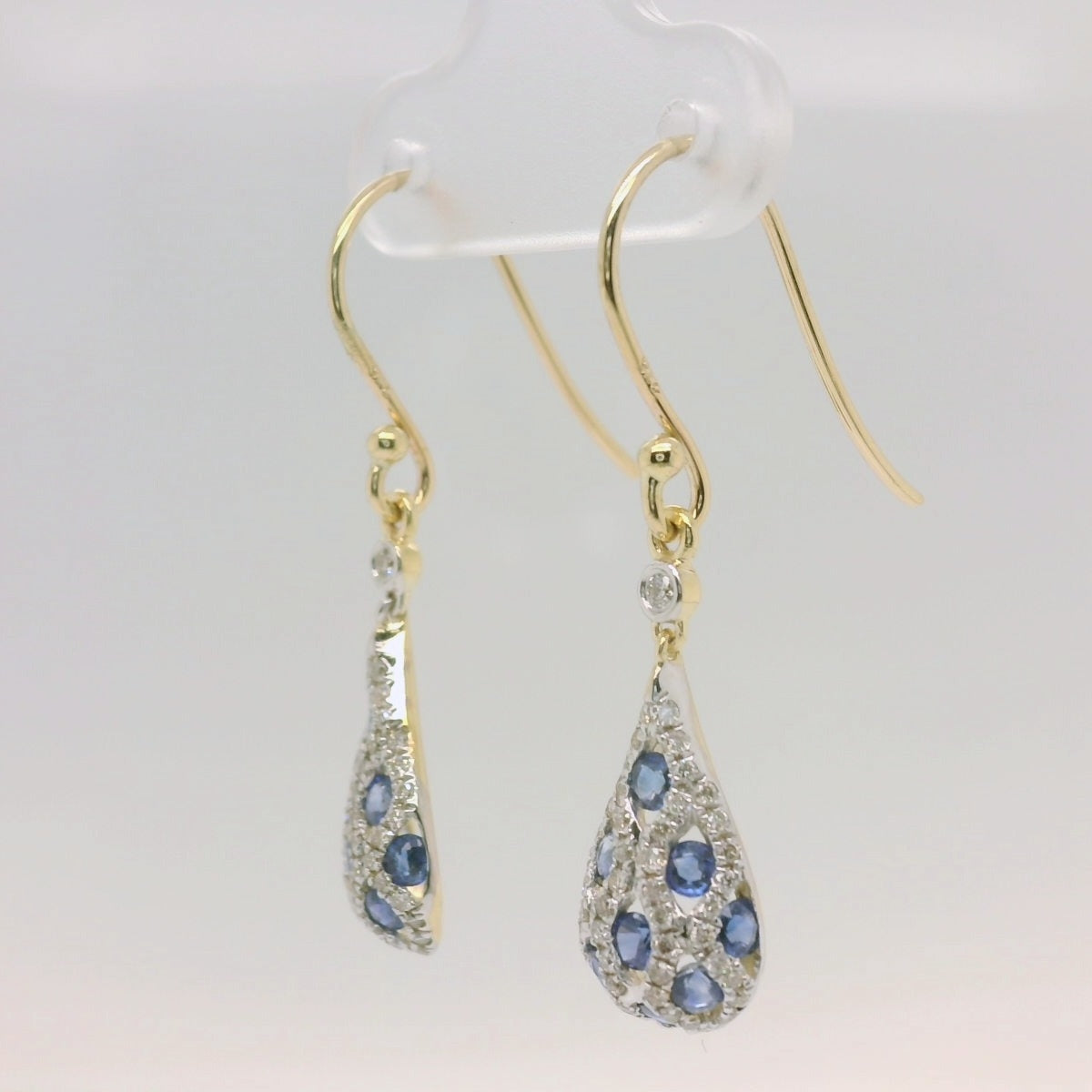 Sapphire & Diamond Drop Earrings