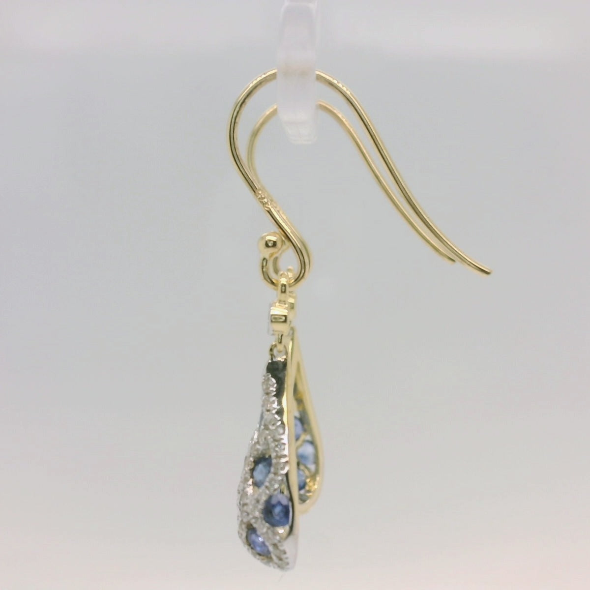 Sapphire & Diamond Drop Earrings