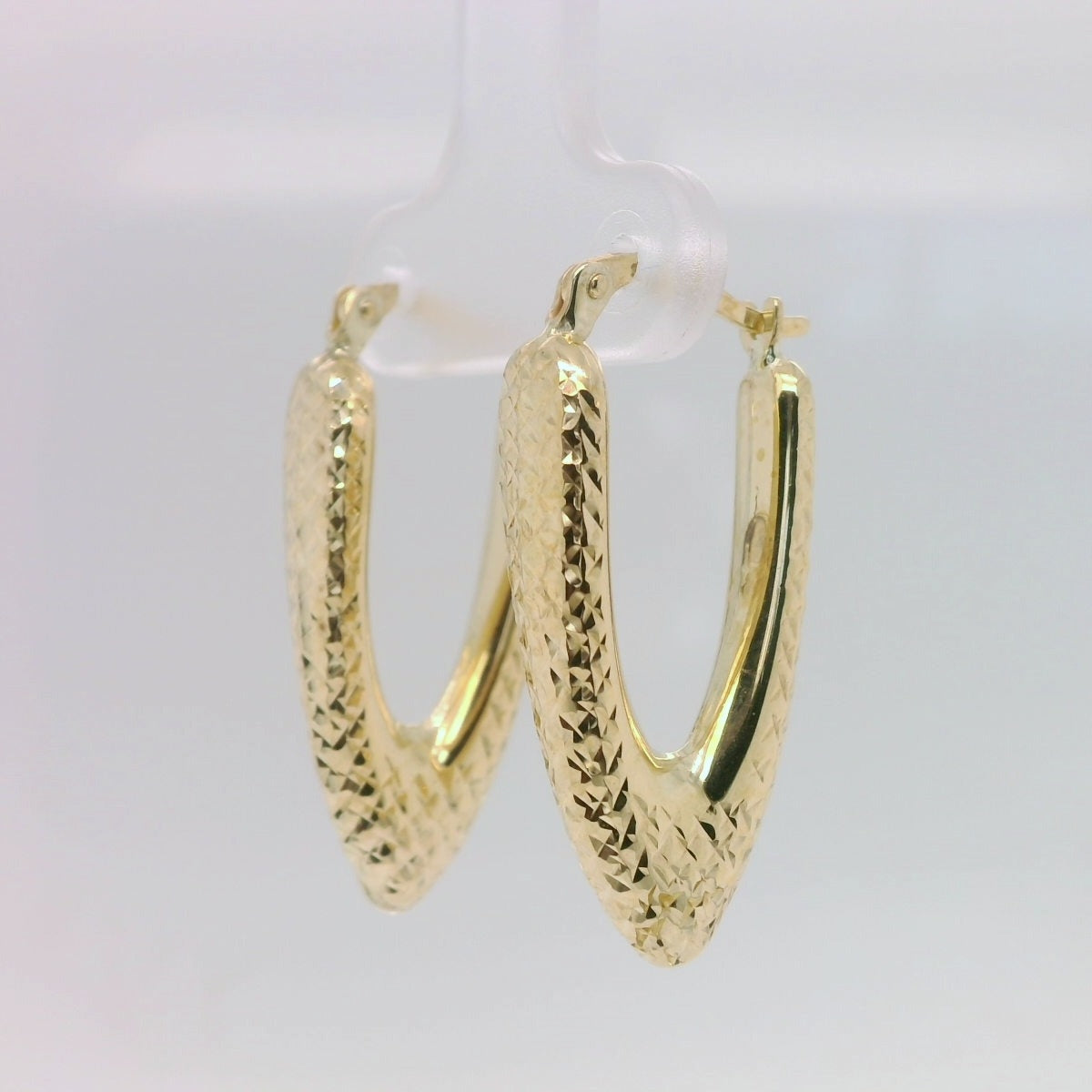Textured V-Shape Earrings