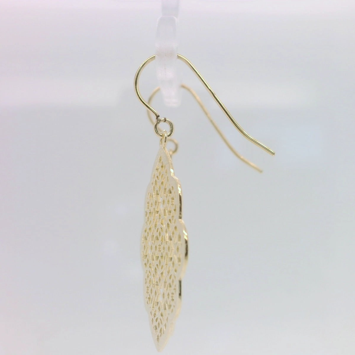 Yellow Filigree Teardrop Earrings
