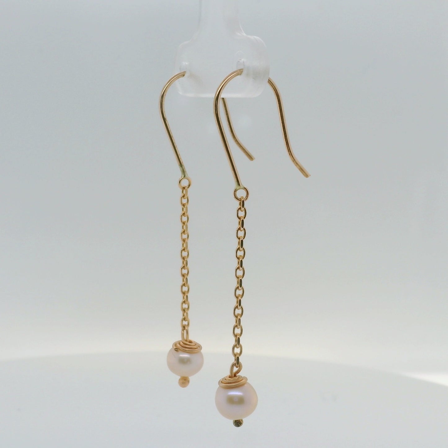 Pink Pearl Drop Earrings