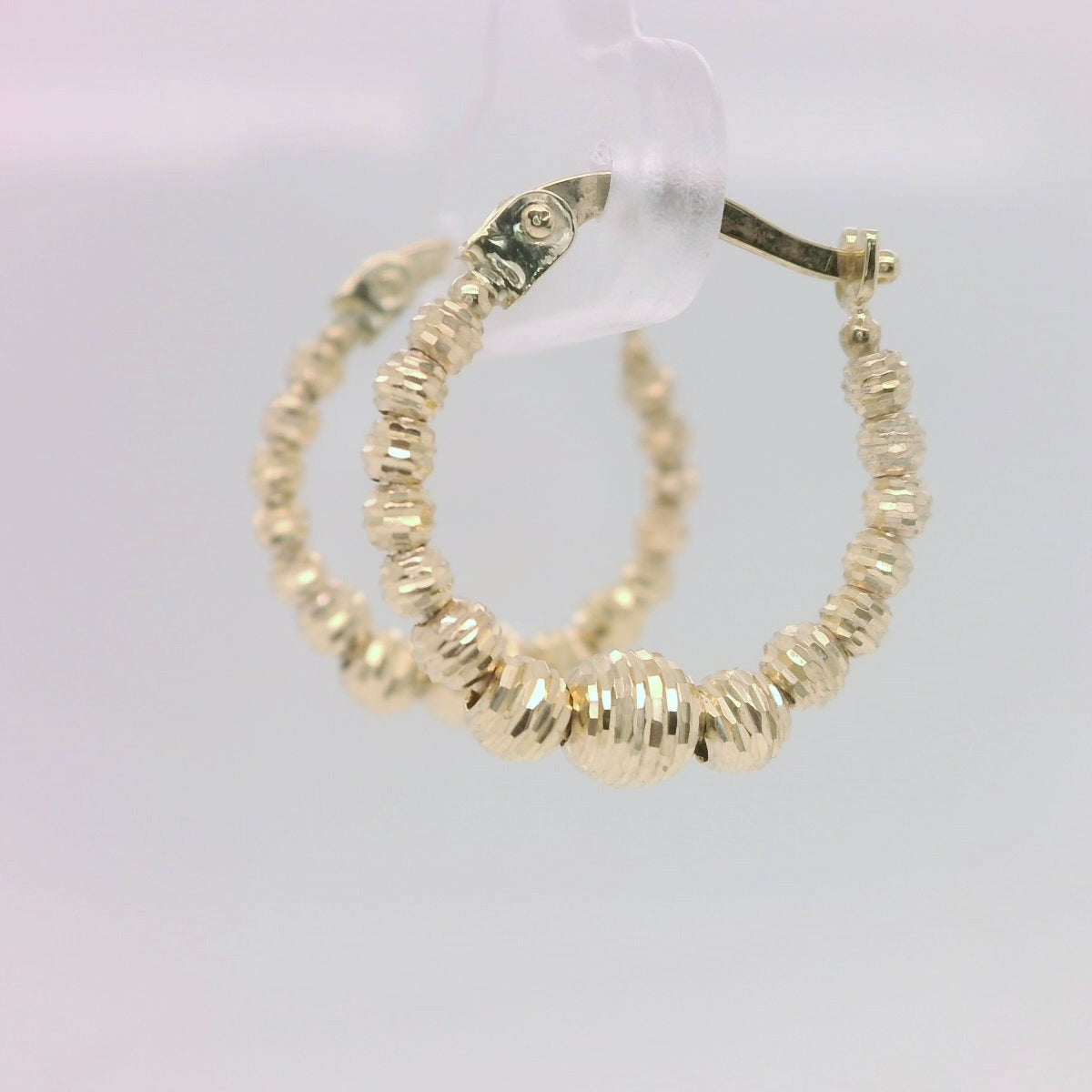 Gold Beaded Hoop