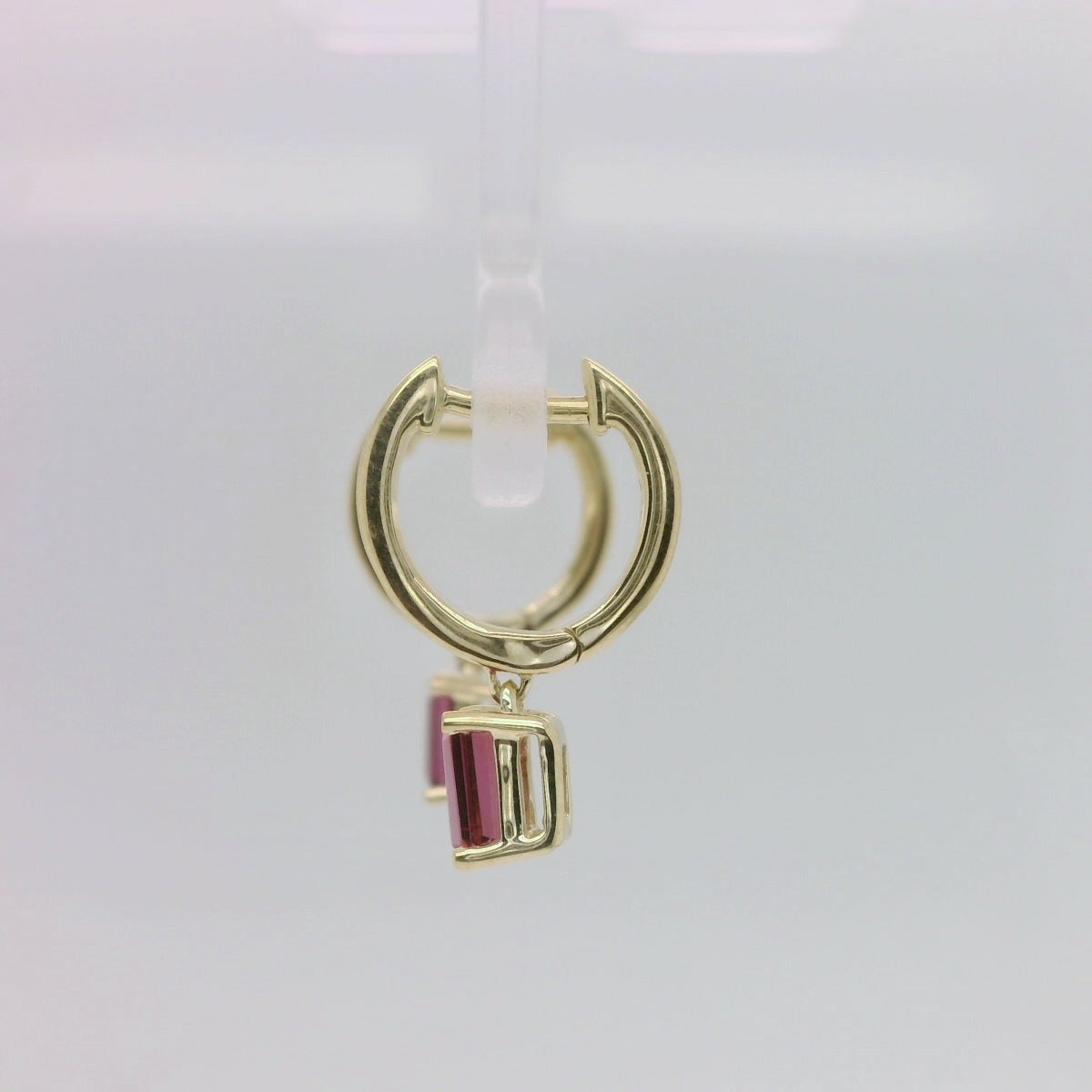 Garnet Huggie Earrings