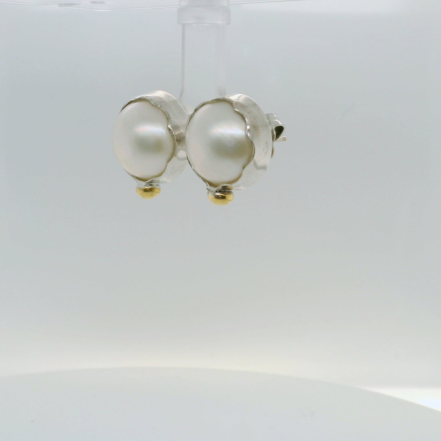 Two-Tone Mabe Pearl Earrings