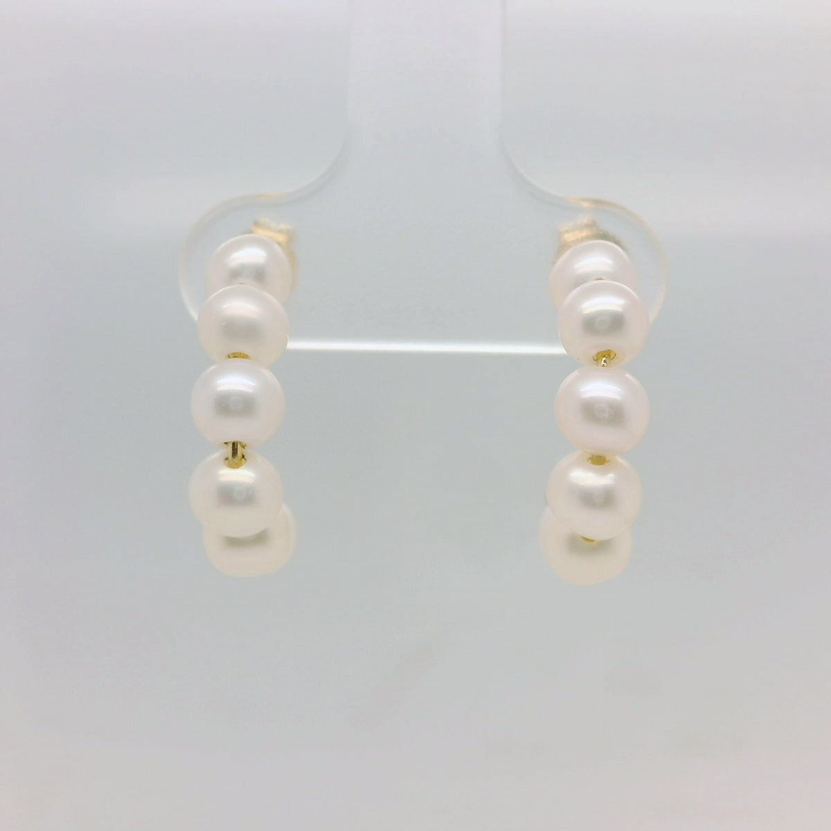 Gold Pearl Hoop