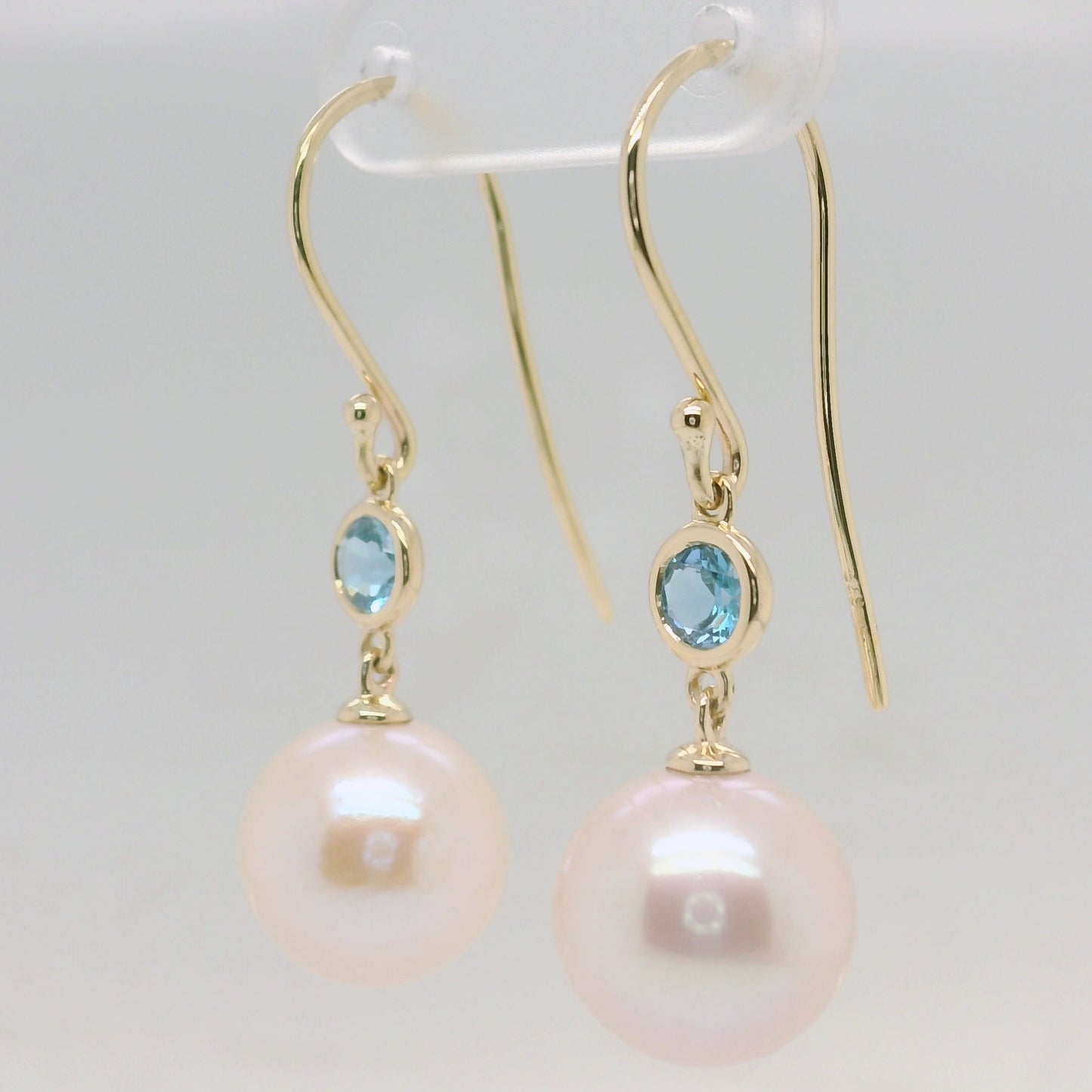 Pearl & Topaz Drop Earrings
