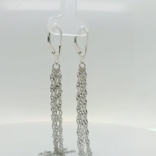 Elegant Silver Chain Earrings