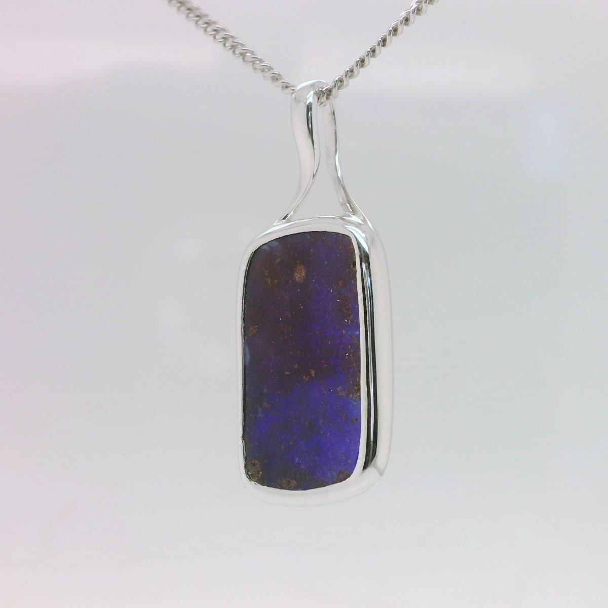 Rectangle Boulder Opal Pendant