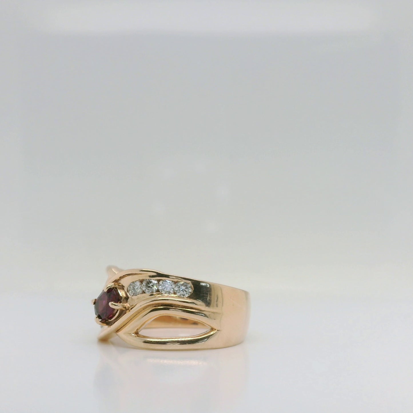 Rose Gold Crossover Ring