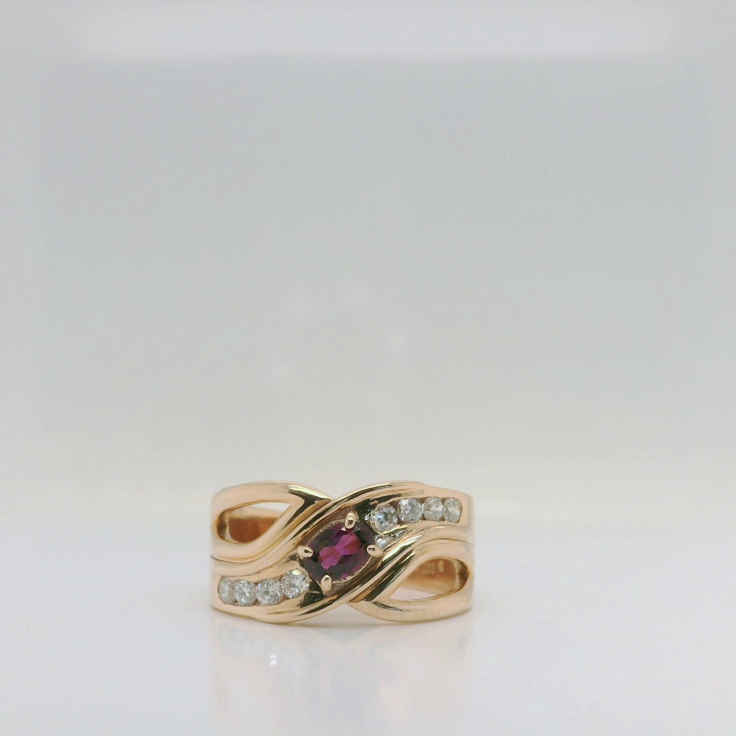 Rose Gold Crossover Ring