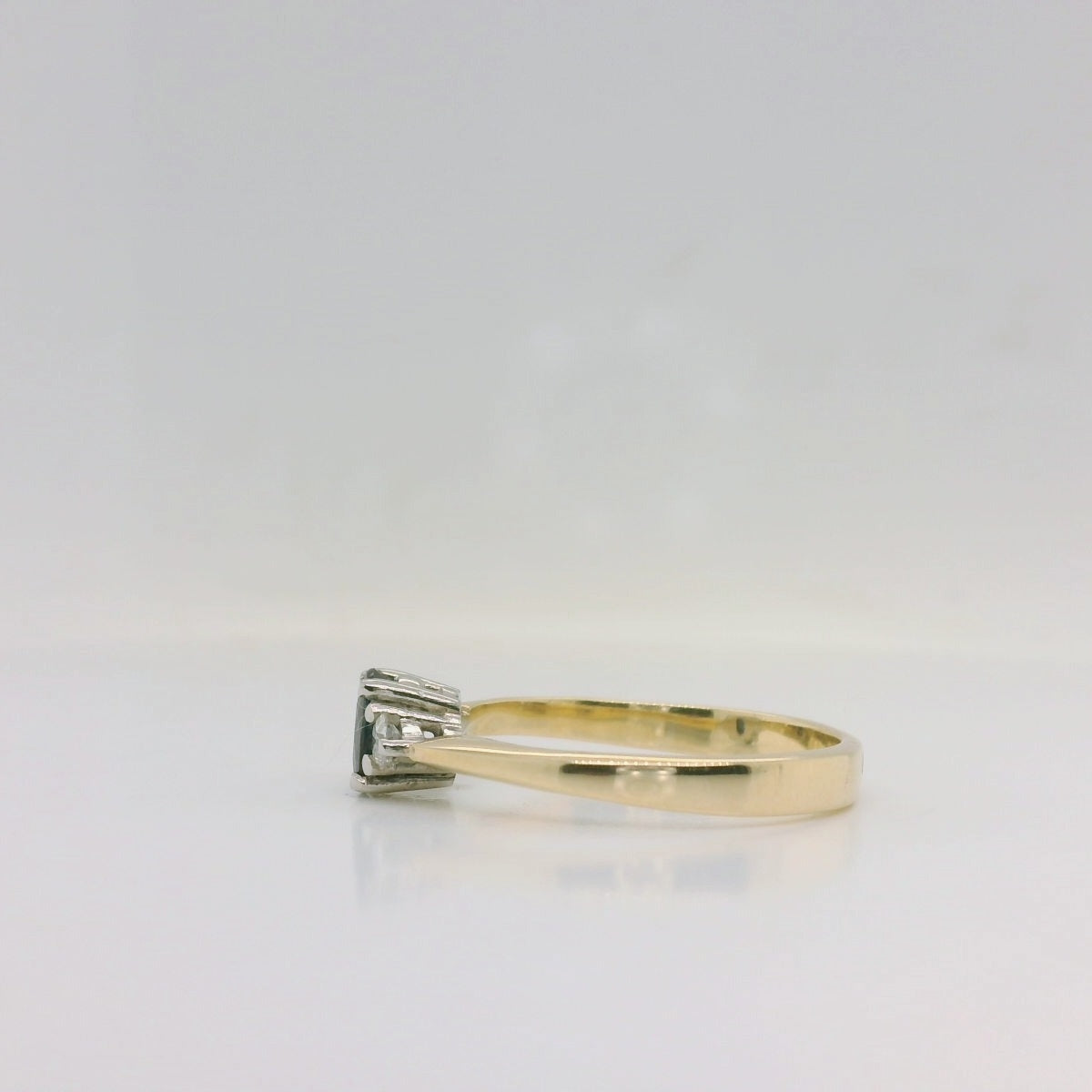 Sapphire Diamond Three Stone Ring