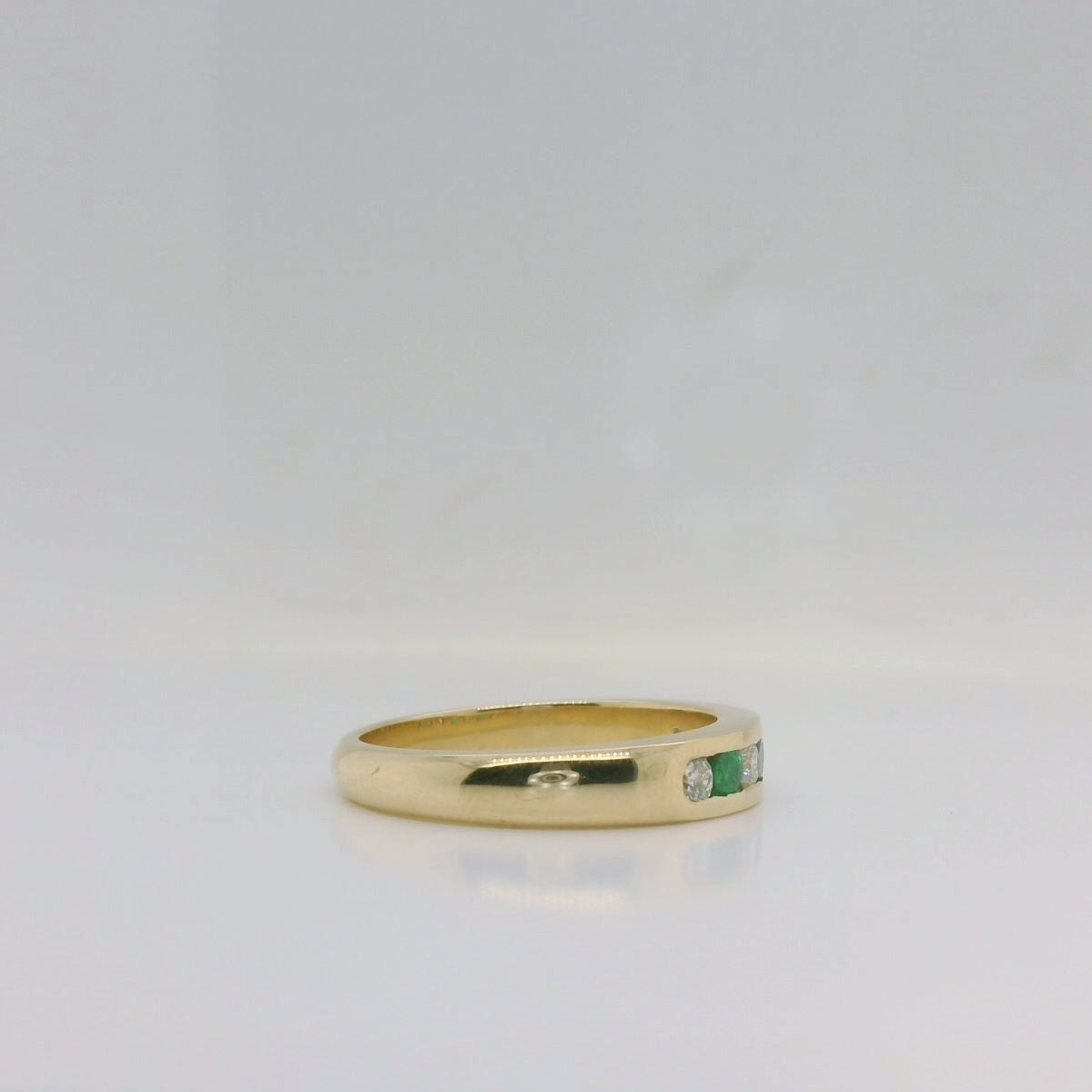 Emerald Diamond Channel - 9ct