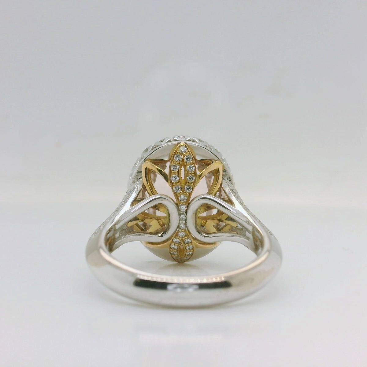 Morganite & Diamond Cluster Ring