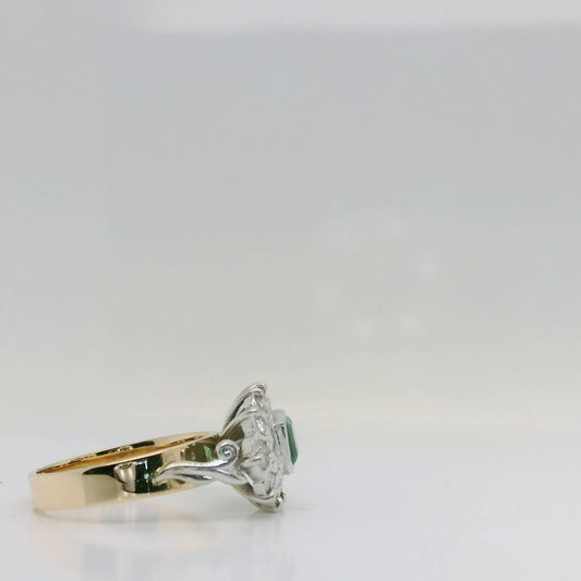Emerald Cluster Ring