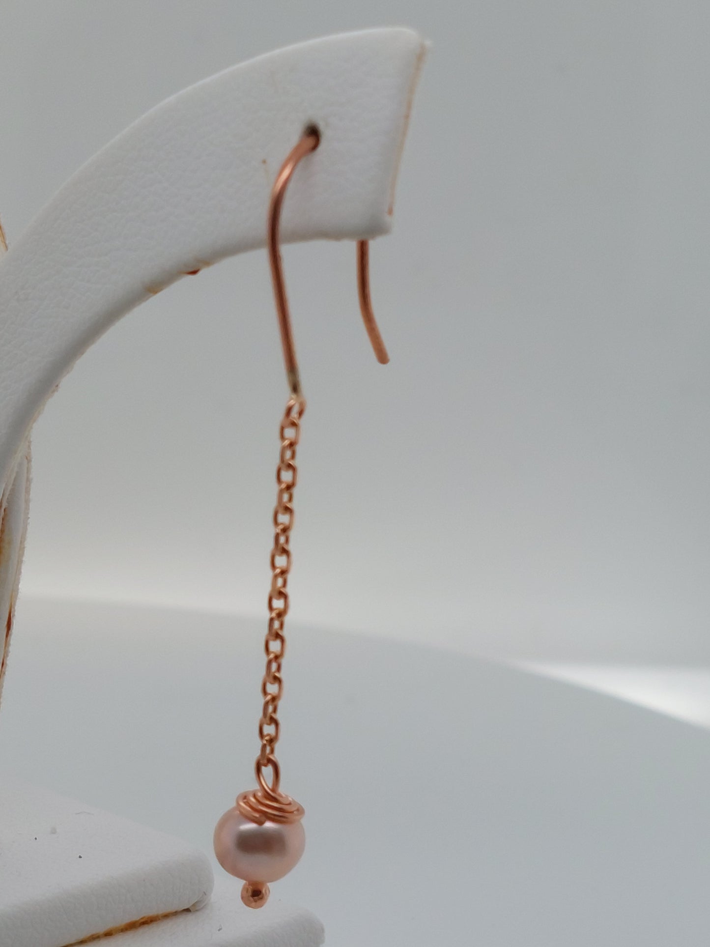 Pink Pearl Drop Earrings