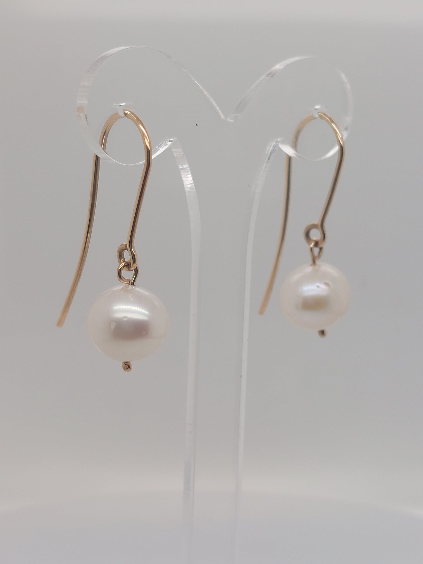 Gold Pearl Drop Earring