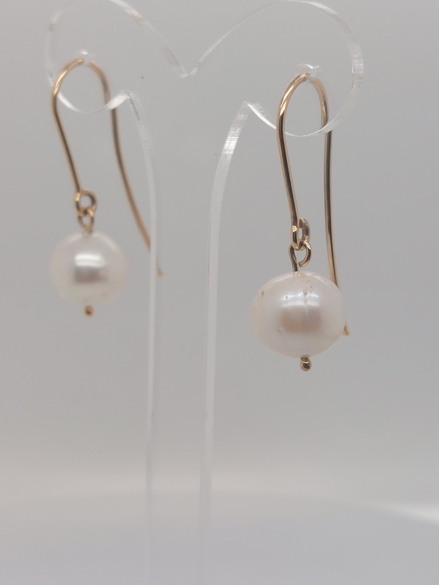 Gold Pearl Drop Earring