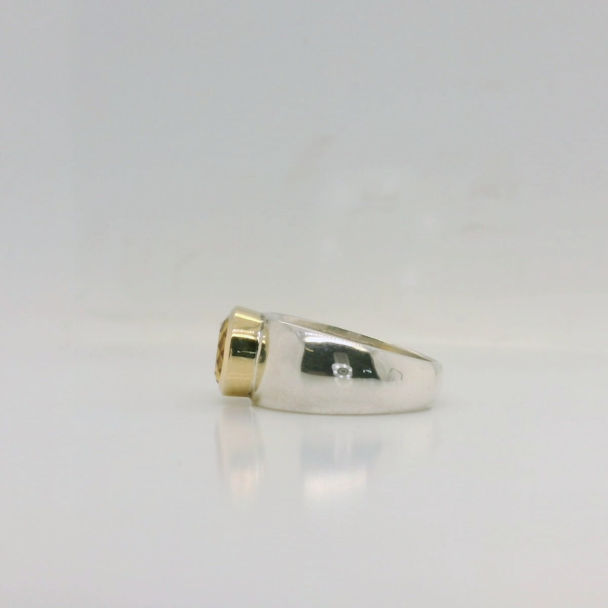 Two-Tone Citrine Ring