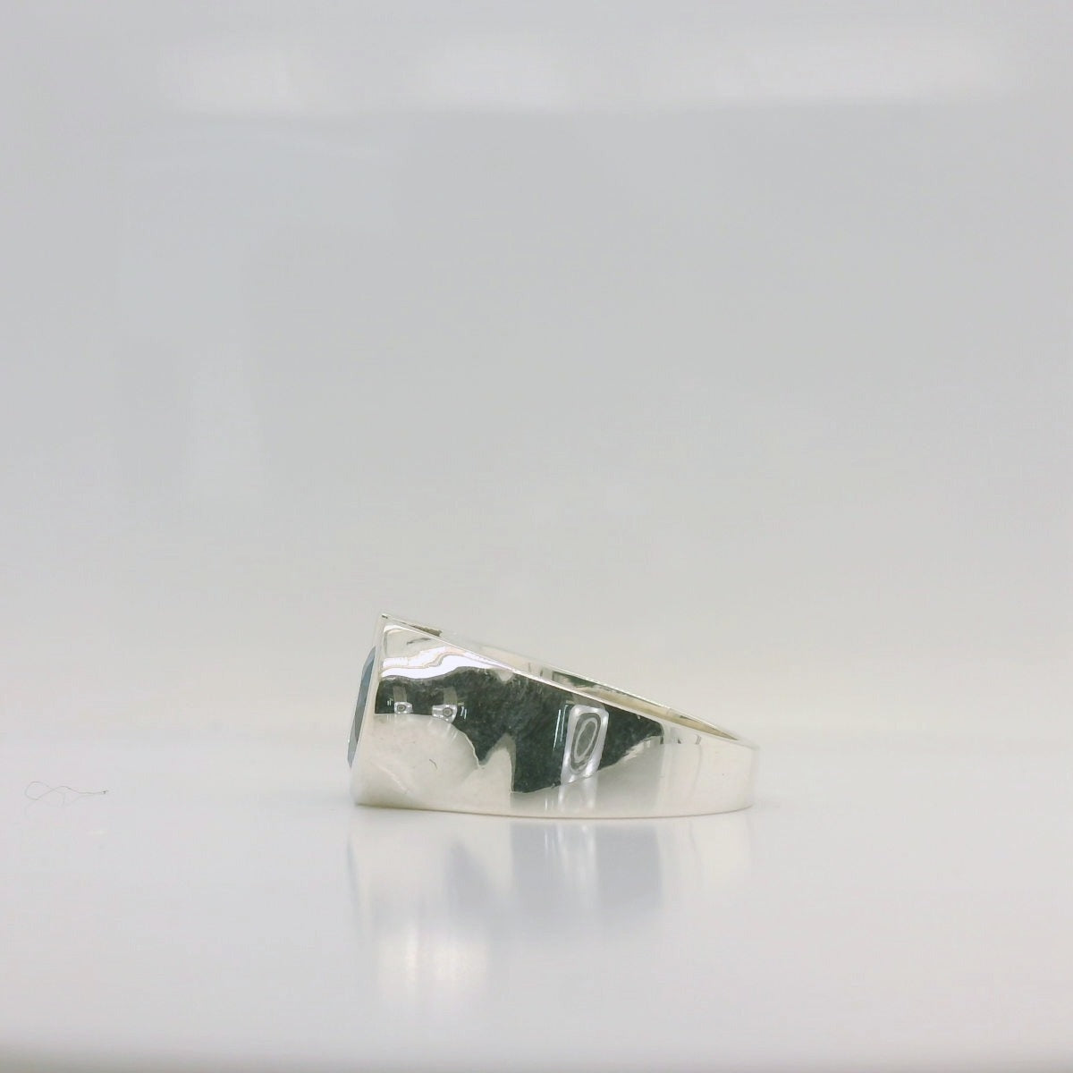 D-Shaped Topaz Ring