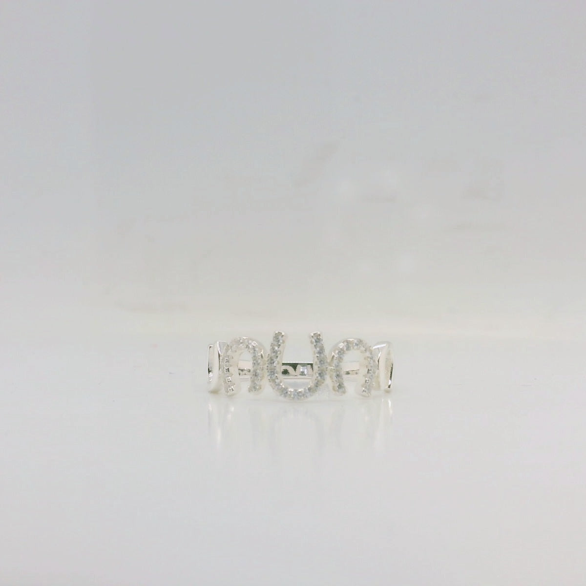 Horseshoe CZ Ring