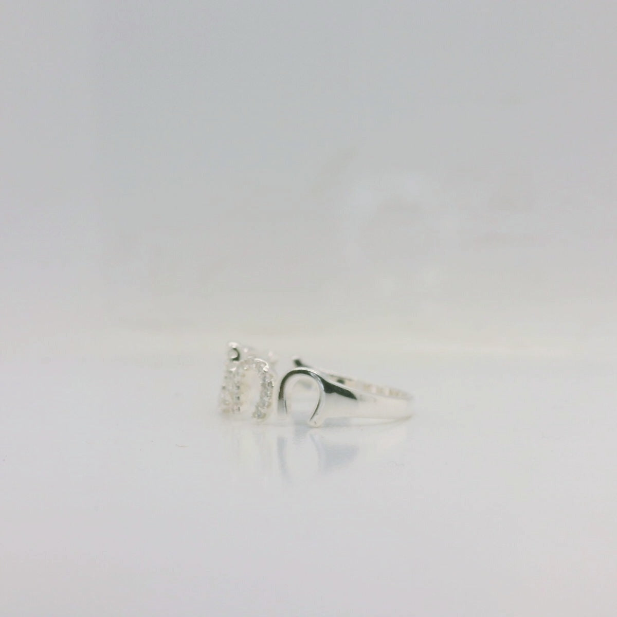 Horseshoe CZ Ring