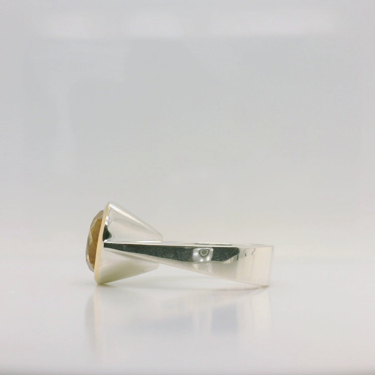 Two-Tone Citrine Ring