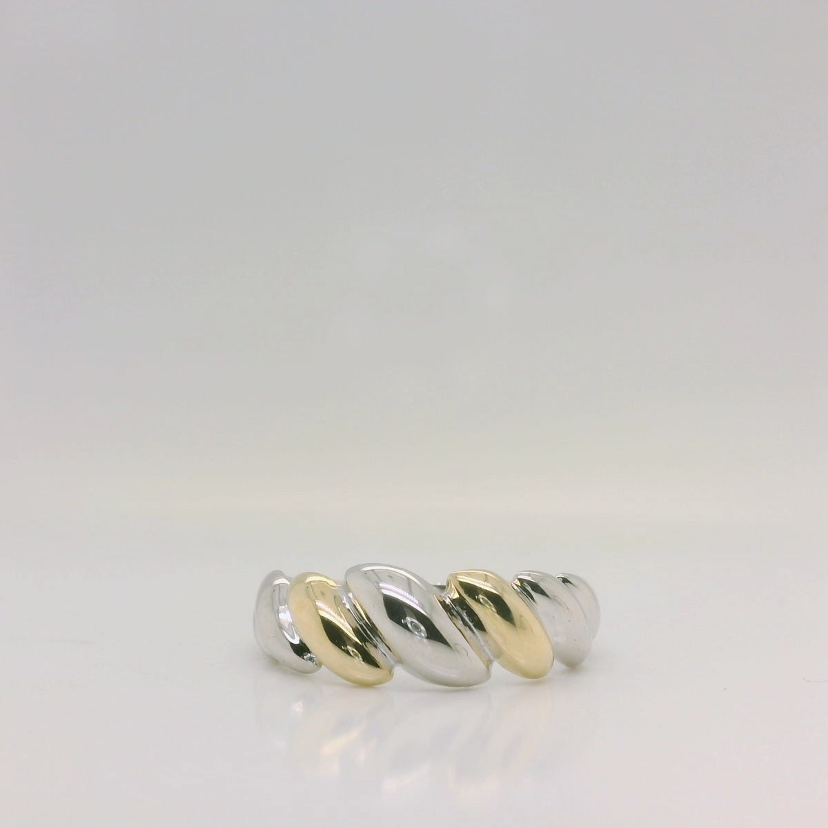 Two-Tone Twisted Ring